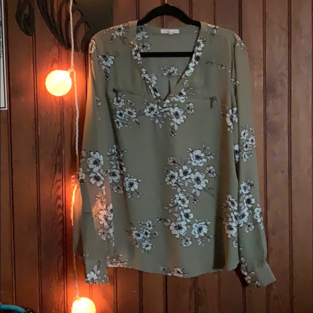 Green khaki blouse